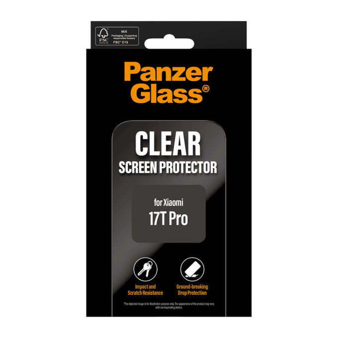 Sticlă securizată UWF pentru Xiaomi 17T Pro, Negru, PanzerGlass