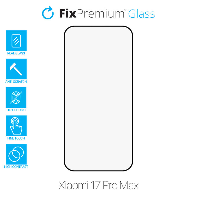 FixPremium FullCover Glass - Geam securizat pentru Xiaomi 17 Pro Max