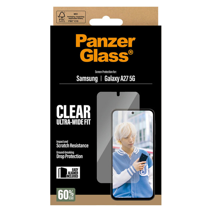 Sticlă securizată UWF cu aplicator pentru Samsung Galaxy A27, Transparent, PanzerGlass
