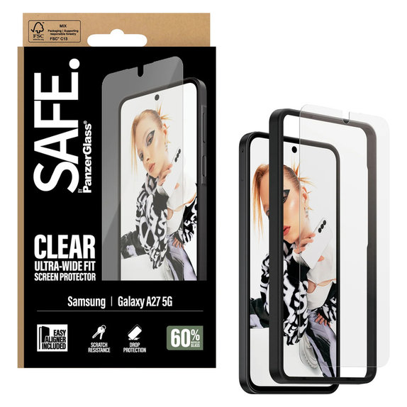 Sticlă securizată UWF cu aplicator pentru Samsung Galaxy A27, Transparent, SAFE by PanzerGlass