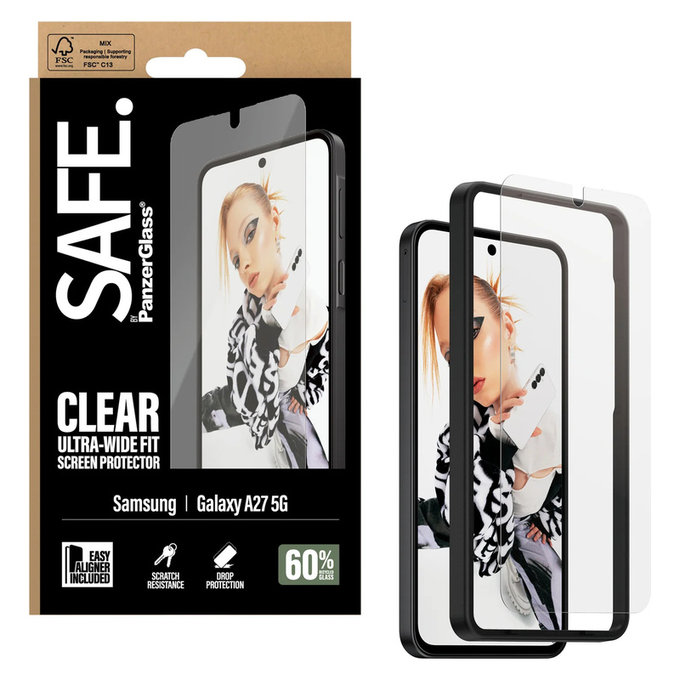Sticlă securizată UWF cu aplicator pentru Samsung Galaxy A27, Transparent, SAFE by PanzerGlass