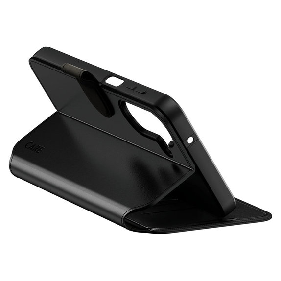 Caz Wallet Kickstand pentru Samsung Galaxy A27, Negru, PanzerGlass