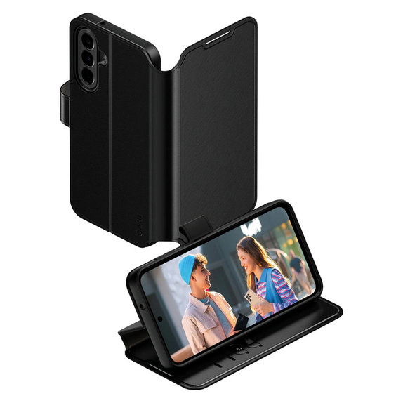 Caz Wallet Kickstand pentru Samsung Galaxy A27, Negru, PanzerGlass