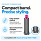Accesoriu scurt pentru bucle pentru Dyson Airwrap HS01, HS05, 30 mm, Nickel / Fuchsia