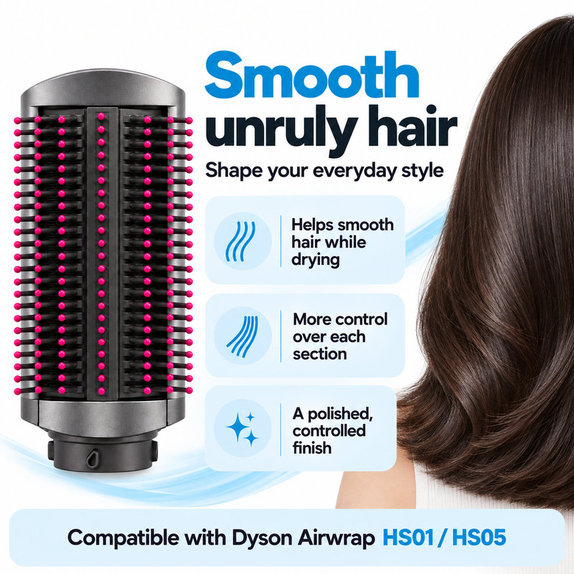 Perie fermă pentru netezire pentru Dyson Airwrap HS01, HS05, Iron / Fuchsia