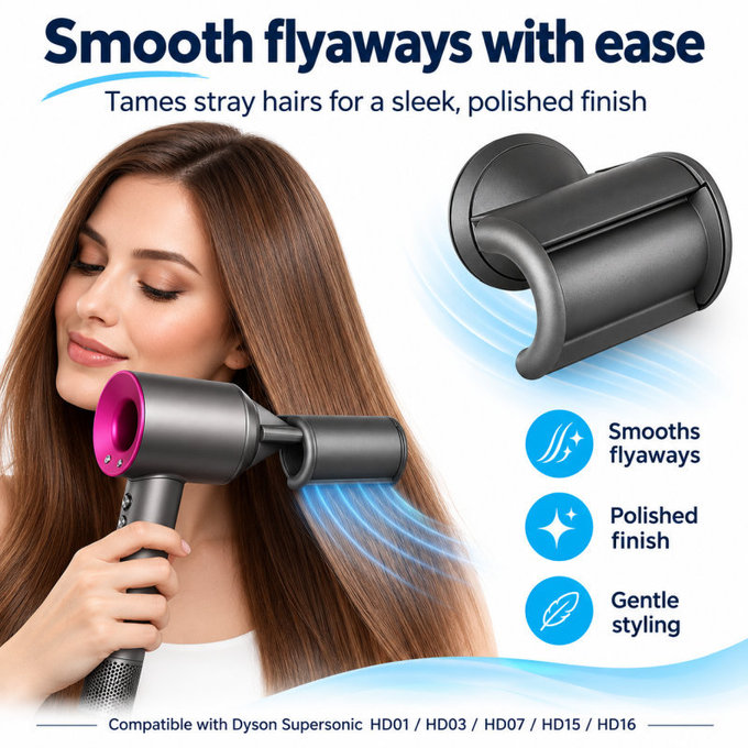 Accesoriu Flyaway pentru netezire pentru Dyson Supersonic HD01, HD03, HD07, HD15, HD16, Iron