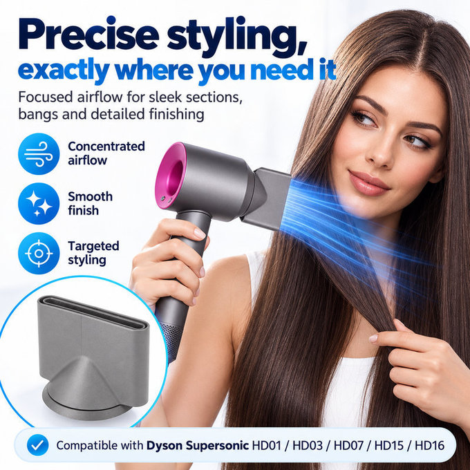 Concentrator pentru coafare pentru Dyson Supersonic HD01, HD03, HD07, HD15, HD16