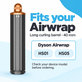 Accesoriu lung pentru bucle pentru Dyson Airwrap HS01, HS05, 40 mm, Nickel / Copper