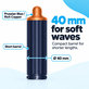 Accesoriu scurt pentru bucle pentru Dyson Airwrap HS01, HS05, 40 mm, Prussian Blue / Rich Copper