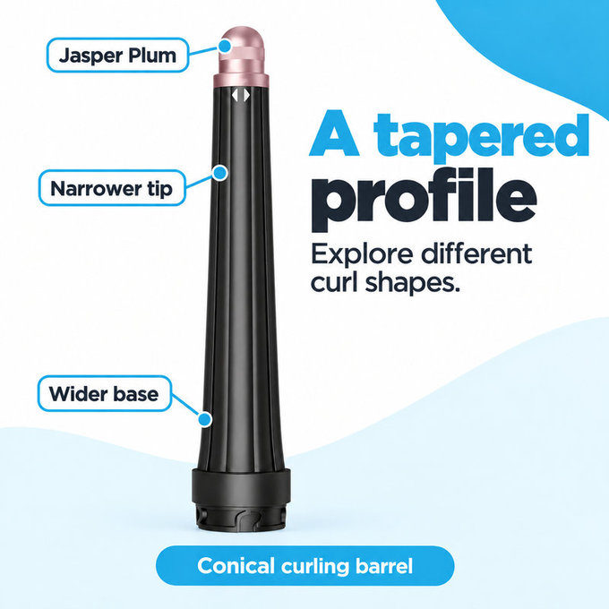 Accesoriu conic pentru bucle pentru Dyson Airwrap HS05, Jasper Plum