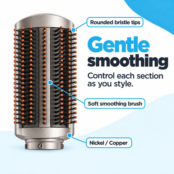 Perie moale pentru netezire pentru Dyson Airwrap HS01, HS05, Nickel / Copper