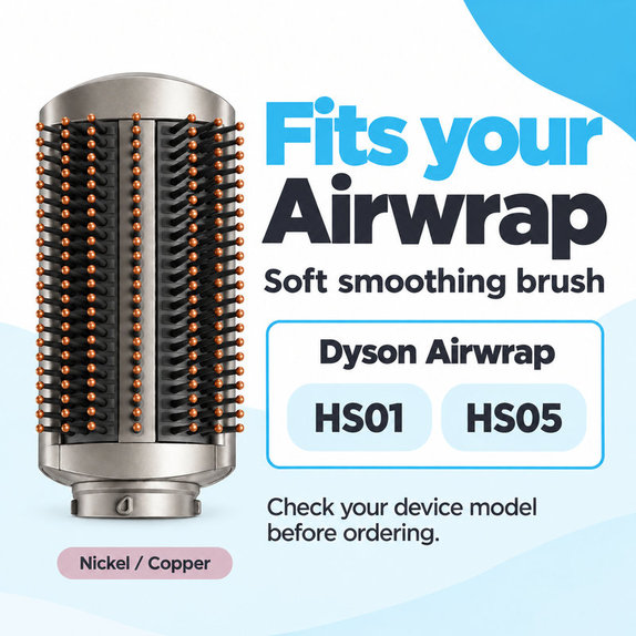 Perie moale pentru netezire pentru Dyson Airwrap HS01, HS05, Nickel / Copper