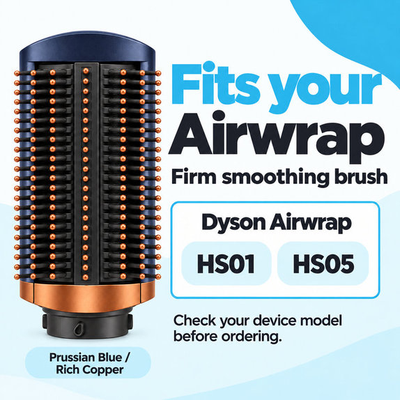Perie fermă pentru netezire pentru Dyson Airwrap HS01, HS05, Prussian Blue / Rich Copper