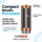 Perie fermă mică pentru netezire pentru Dyson Airwrap HS01, HS05, HS08, Nickel / Copper