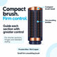 Perie fermă mică pentru netezire pentru Dyson Airwrap HS01, HS05, HS08, Prussian Blue / Rich Copper