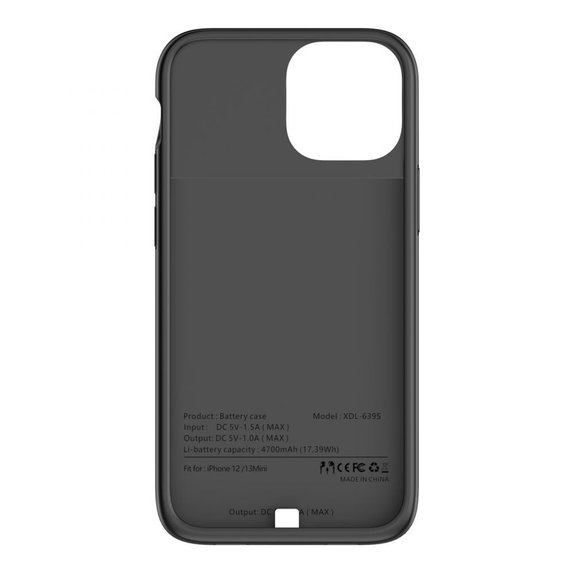Power bank Powercase 4700mAh pentru iPhone 12 Mini / 13 Mini, neagră, Tech-Protect