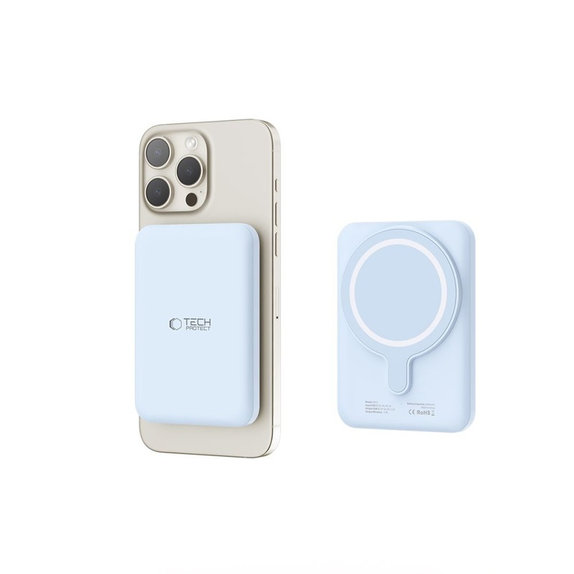 Power bank PB10 Lifemag MagSafe 5000mAh, albastră, Tech-Protect
