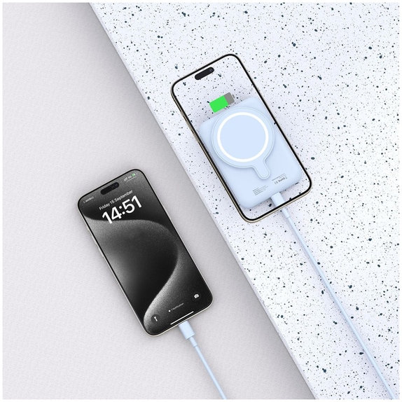 Power bank PB10 Lifemag MagSafe 5000mAh, albastră, Tech-Protect