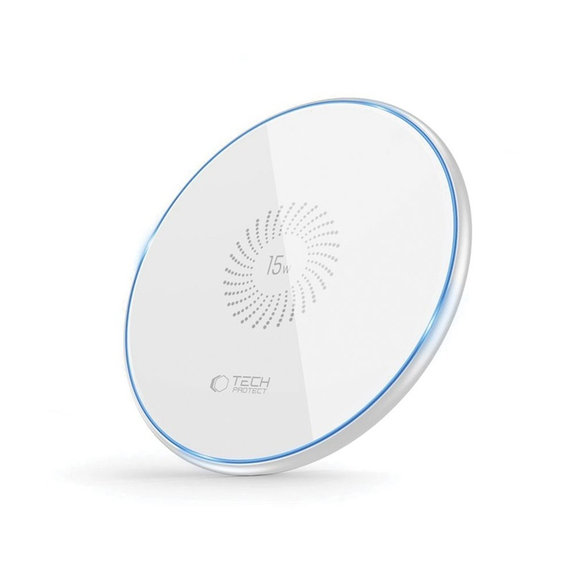 Încărcător wireless QI15W-C1 15W, albă, Tech-Protect
