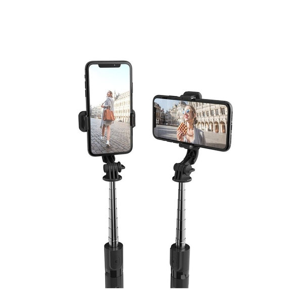 Selfie stick cu trepied L02S, neagră, Tech-Protect