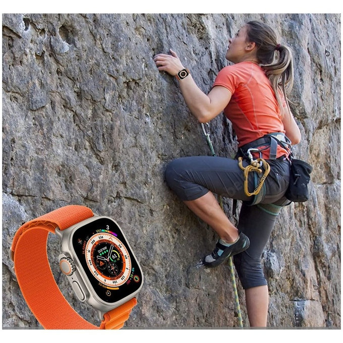 Curea Nylon Pro pentru Apple Watch 8 / 9 / 10 / 11 / SE / Ultra (44 / 45 / 46 / 49 mm), Military Green, Tech-Protect