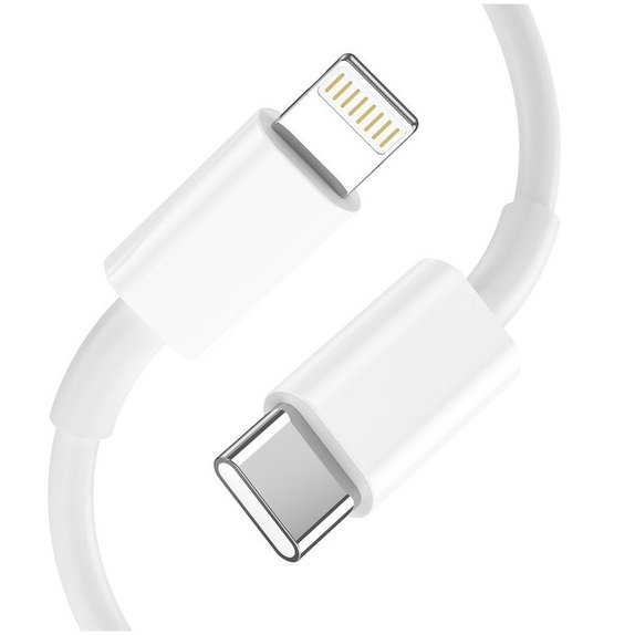 Încărcător de rețea C20W 2-PORT PD 20W / QC3.0 + Lightning Cable, albă, Tech-Protect
