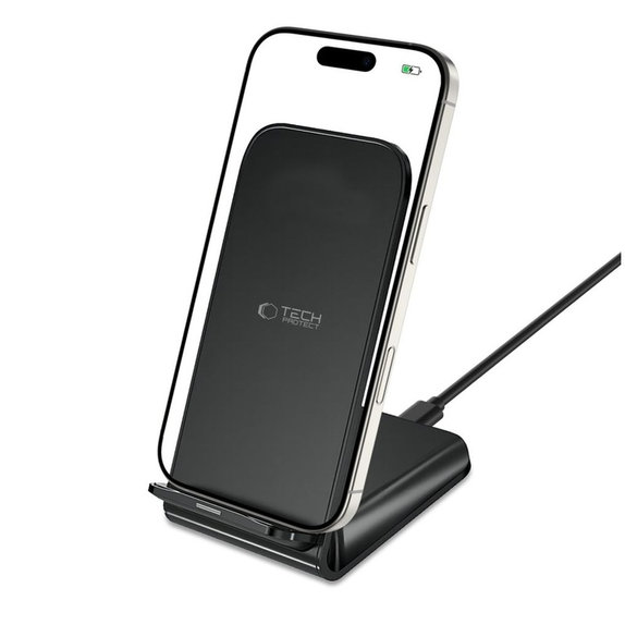 Încărcător wireless QI15W-S2 15W, neagră, Tech-Protect