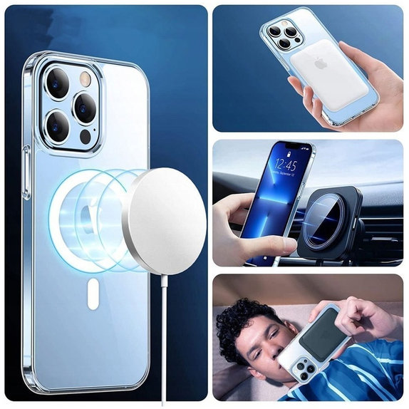 Husă FlexAir Hybrid MagSafe pentru Samsung S23, transparentă, Tech-Protect