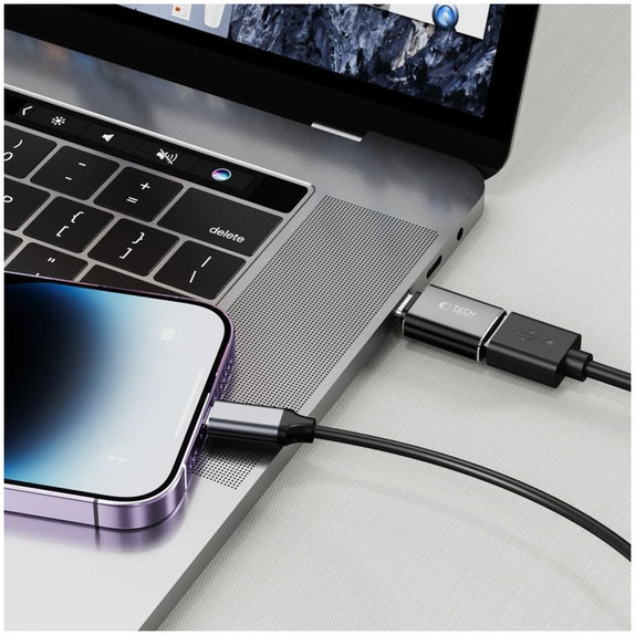 Adaptor Ultraboost USB-C To USB OTG, neagră, Tech-Protect