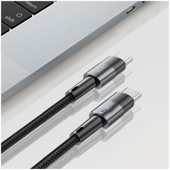 Cablu Ultraboost USB-C Cable PD 60W / 3A 25CM, gri, Tech-Protect