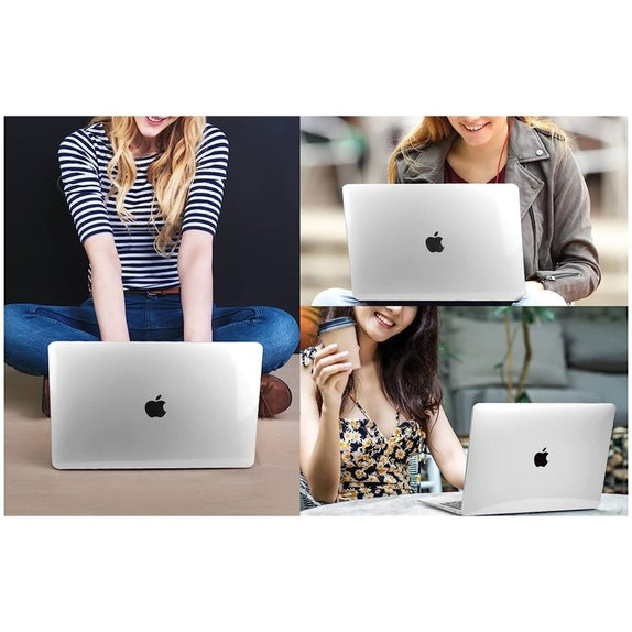 Husă Smartshell pentru MacBook Air 15 M2-M5 2023-2026, Crystal Clear, Tech-Protect