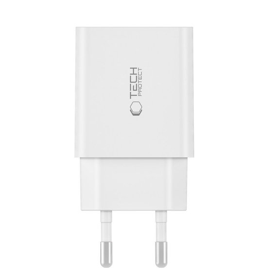 Încărcător de rețea C35W 2-PORT PD 35W, albă, Tech-Protect