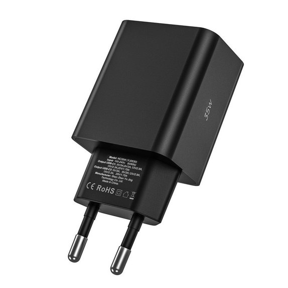 Încărcător de rețea C35W 2-PORT PD 35W + USB-C Cable, albă, Tech-Protect