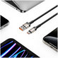 Cablu Ultraboost Evo USB-C Cable 100W/5A 200cm, Titanium, Tech-Protect