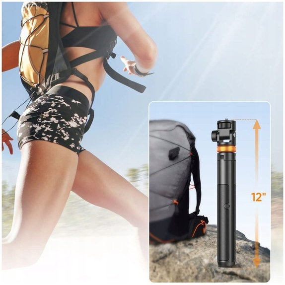 Selfie stick cu trepied L03S, albă, Tech-Protect
