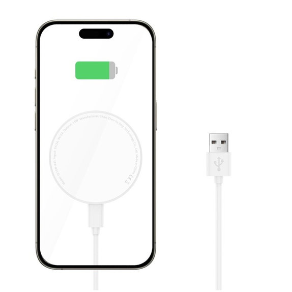 Încărcător wireless QI15W-A33 Magnetic MagSafe, albă, Tech-Protect