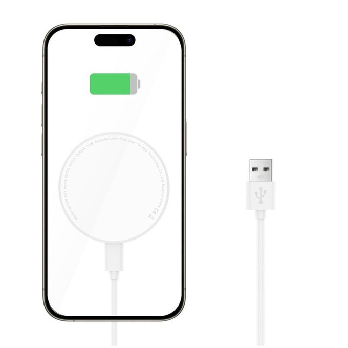 Încărcător wireless QI15W-A33 Magnetic MagSafe, albă, Tech-Protect