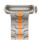 Curea Stainless Line pentru Apple Watch 8 / 9 / 10 / 11 / SE / Ultra (44 / 45 / 46 / 49 mm), Titanium/Orange, Tech-Protect