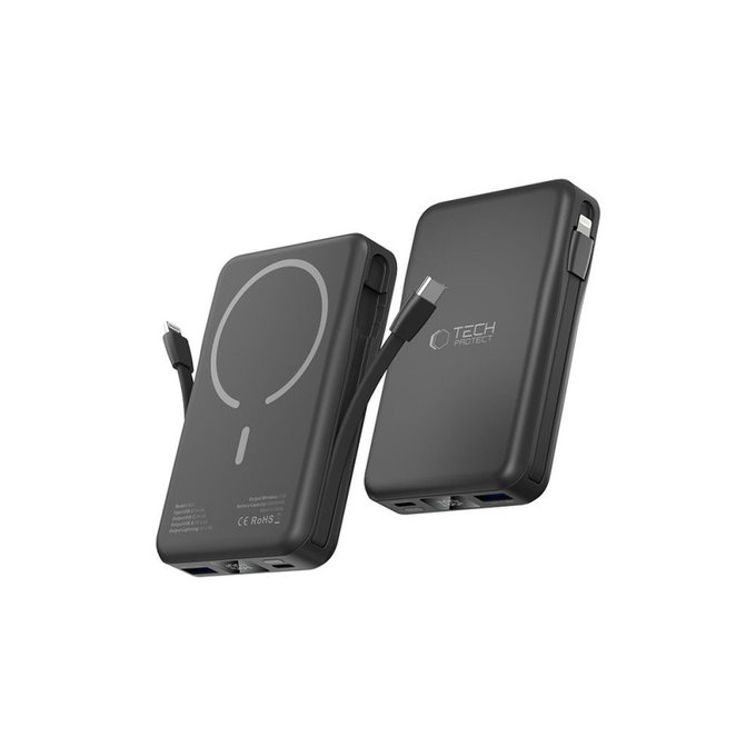 Power bank PB31 Lifemag MagSafe 10000mAh, neagră, Tech-Protect