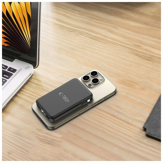 Power bank PB31 Lifemag MagSafe 10000mAh, neagră, Tech-Protect