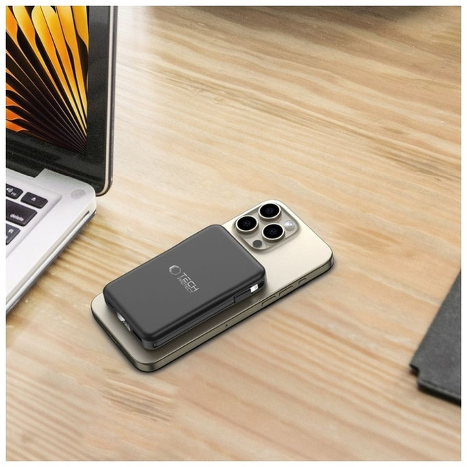 Power bank PB31 Lifemag MagSafe 10000mAh, neagră, Tech-Protect