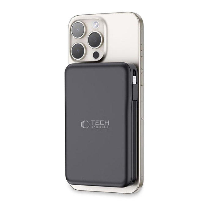 Power bank PB31 Lifemag MagSafe 10000mAh, neagră, Tech-Protect