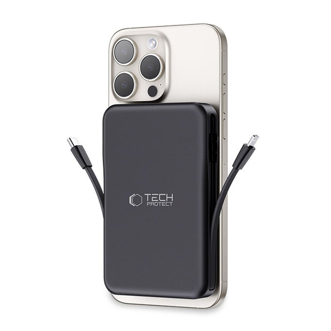 Power bank PB31 Lifemag MagSafe 10000mAh, neagră, Tech-Protect