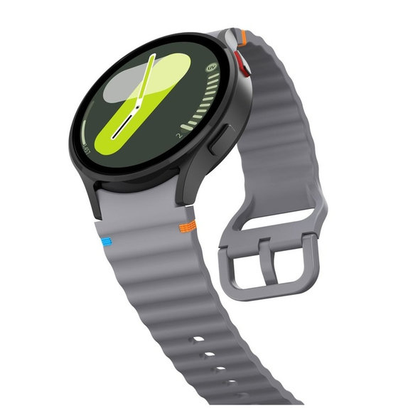 Curea Silicone Sport pentru Samsung Watch 4 / 5 / 5 Pro / 6 / 7 / FE, Crayon Grey, Tech-Protect