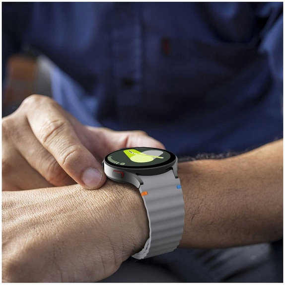 Curea Silicone Sport pentru Samsung Watch 4 / 5 / 5 Pro / 6 / 7 / FE, Crayon Grey, Tech-Protect