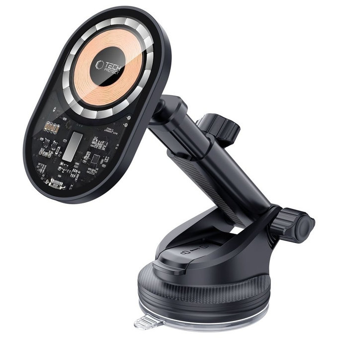 Suport auto MM15W-V6 Magnetic MagSafe Dashboard & Vent 15W, Black/Interior, Tech-Protect