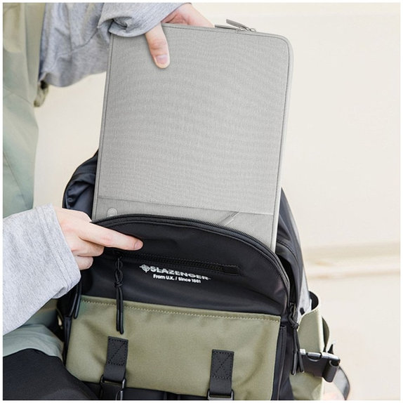 Husă pentru laptop Sleevy 13-14, Crayon Grey, Tech-Protect