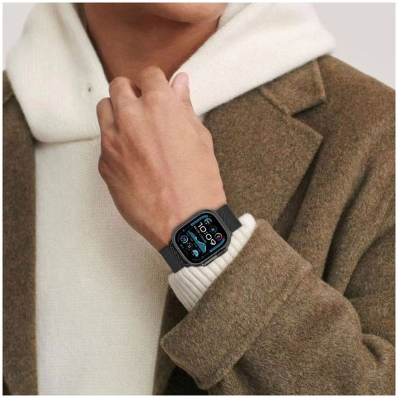 Curea Milano pentru Apple Watch 8 / 9 / 10 / 11 / SE / Ultra (44 / 45 / 46 / 49 mm), Titanium, Tech-Protect