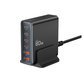 Încărcător de rețea DC80W-GAN 6-PORT PD 80W / QC3.0, neagră, Tech-Protect