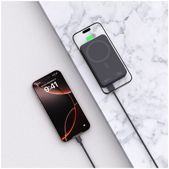 Power bank PB12 Lifemag MagSafe 20000mAh, neagră, Tech-Protect